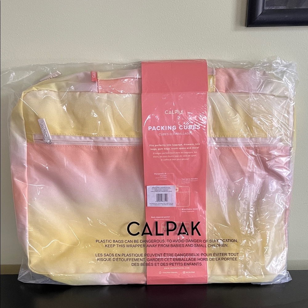 Calpak Set of 3 Packing Cubes in Sorbet Small, Medium & Large - Picture 2 of 5